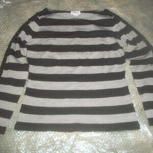 womens striped sweater. sequin arm trim.TOGETHER.size small